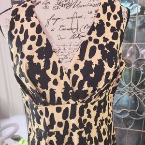 Michael Kors Leopard Print Sheath Size 10
